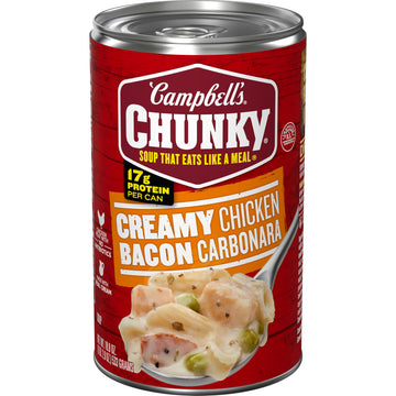 Campbell'S Chunky Creamy Chicken Bacon Carbonara Soup, 18.8 Oz Can
