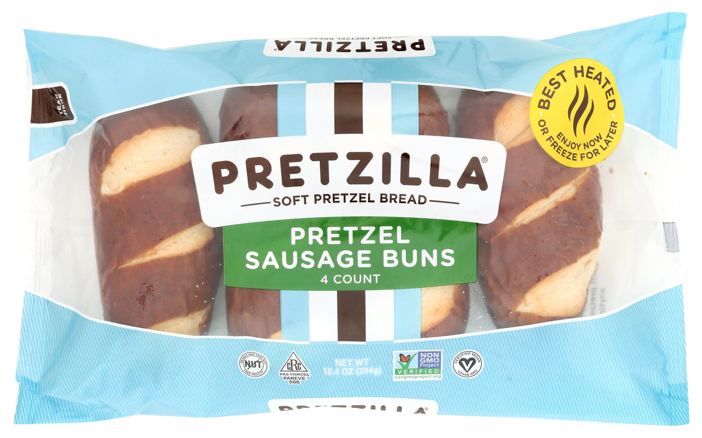 Pretzilla Sausage Pretzel Buns 4Ct, 10.4 Oz