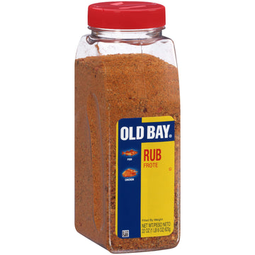 Old Bay Rub, 22 Oz (Pack Of 6) - Six 22 Ounce Containers Of Old Bay Seasoning Rub, Perfect For Sealing In Juices On Meat And Seafood For A Savory Flavor