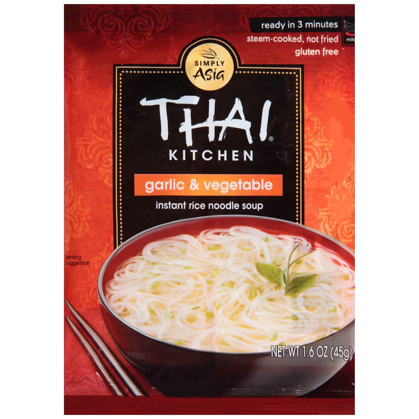 Thai Kitchen Instant Rice Noodle Soup, Garlic And Vegetables, 1.6-Ounce Unit (Pack Of 12)