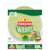 Mission Garden Spinach Herb Wraps, Soft Veggie Wraps, 6 Count, Trans Fat Free