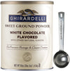 Ghirardelli Chocolate Company Sweet Ground White Chocolate Gourmet Flavored Powder 3.12 lb with Ghirardelli Stamped Barista Spoo