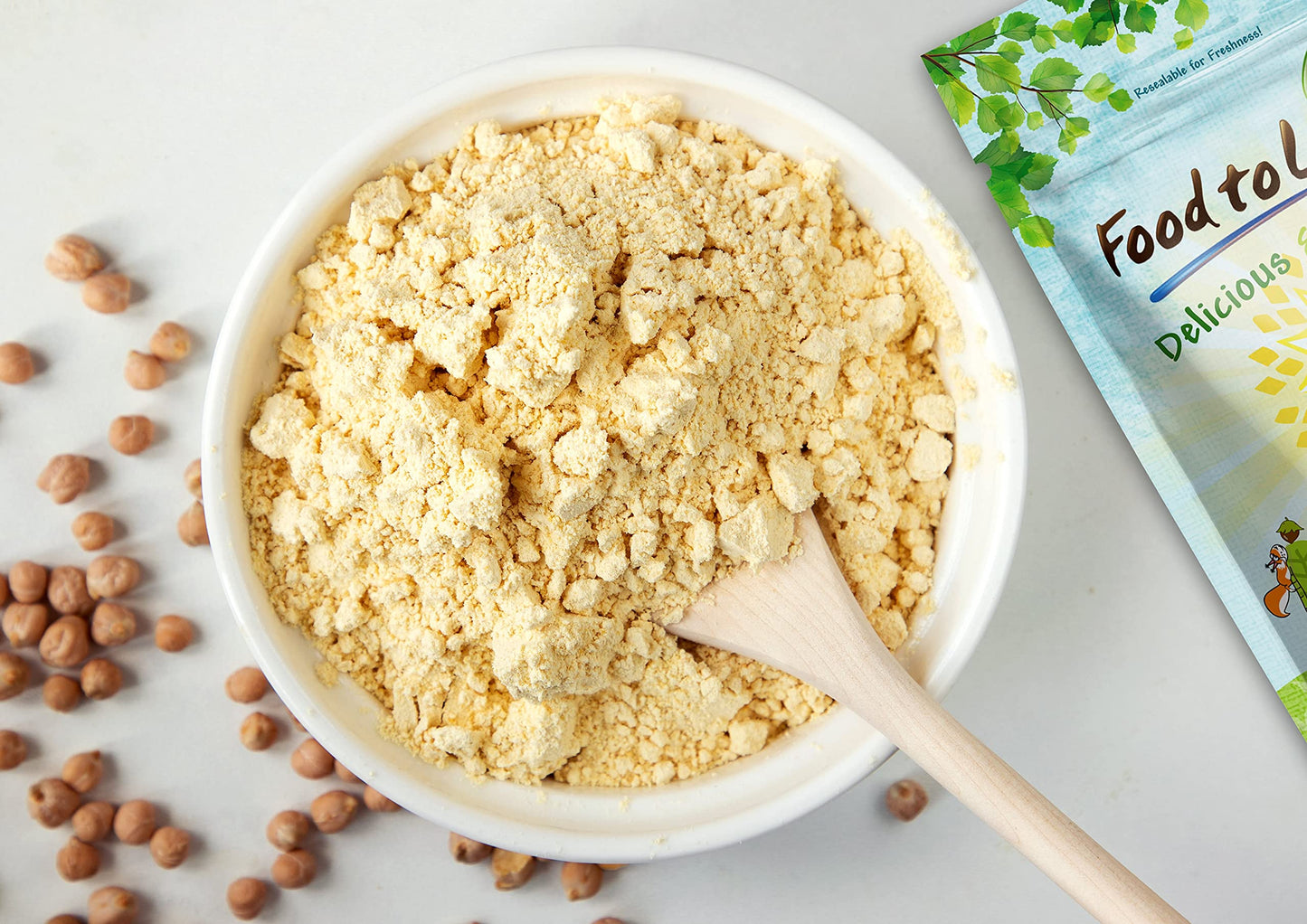 Food To Live Garbanzo Bean Flour, 8 Ounces Finely Milled Chickpea Flour, Raw, Vegan, Kosher, Bulk, Good Source Of Protein, Fiber