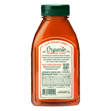 Organic Hive Raw & Unfiltered Organic Honey - 12Oz, 100% Pure, Usda Organic Certified, Sourced From Brazil, Natural Sweetness, I
