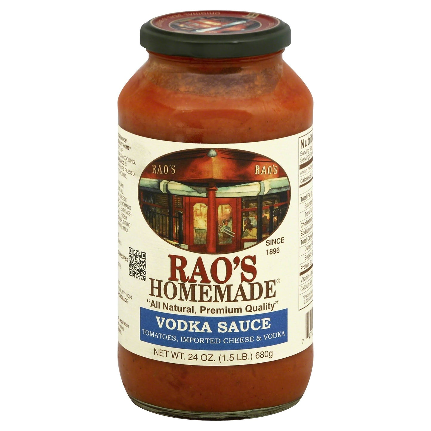 Raos Homemade All Natural Vodka Sauce, 24 oz, 12 Pack, 1.5 Pound (Pack of 1)