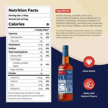 Torani Sugar Free Syrup, Orange Flavoring For Drinks, Zero Calorie, Glass Bottle With Pump Included, 25.4 Fl Oz