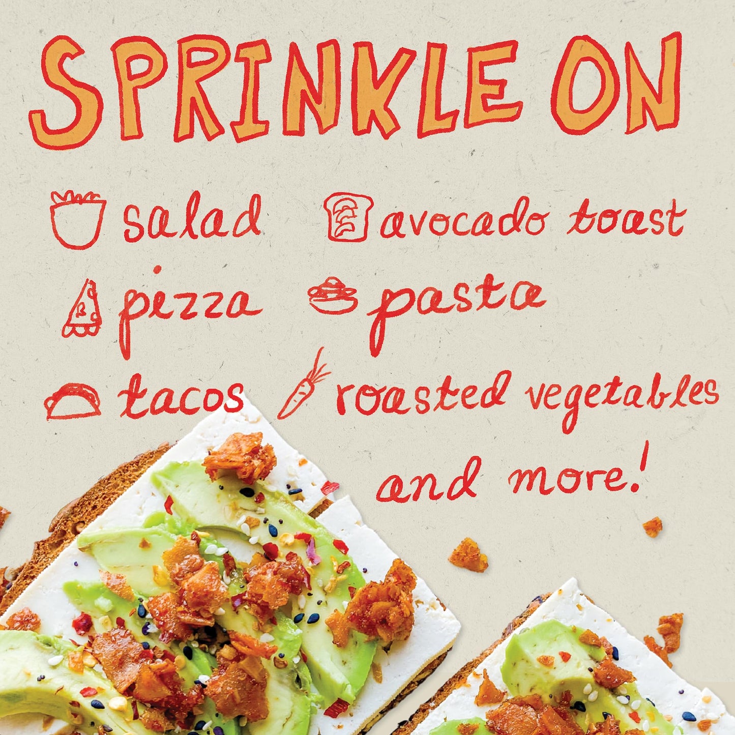 Madly Hadley Plant-Based Bacon Bits, Organic Vegan Snack, Keto-Friendly, Gluten-Free, 6 Oz (Pack of 2), Spicy Cayenne