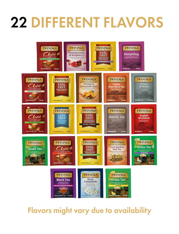 Twinings Tea Bag Sampler Assortment, Variety Pack (22 Count), 22 Unique Flavors For Tea Lovers: Women, Men, Couples, Family, Fri