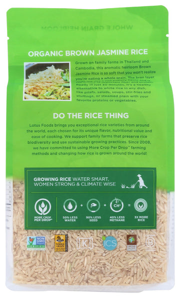Lotus Foods Organic Brown Jasmine Rice, 30 Oz