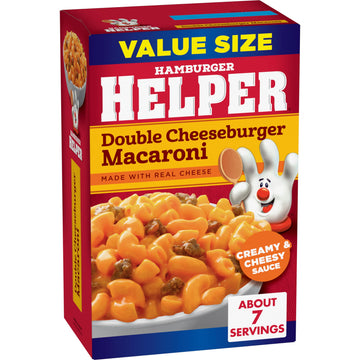Hamburger Helper Double Cheeseburger Macaroni Value Size, 9.6 Ounce, 6 Per