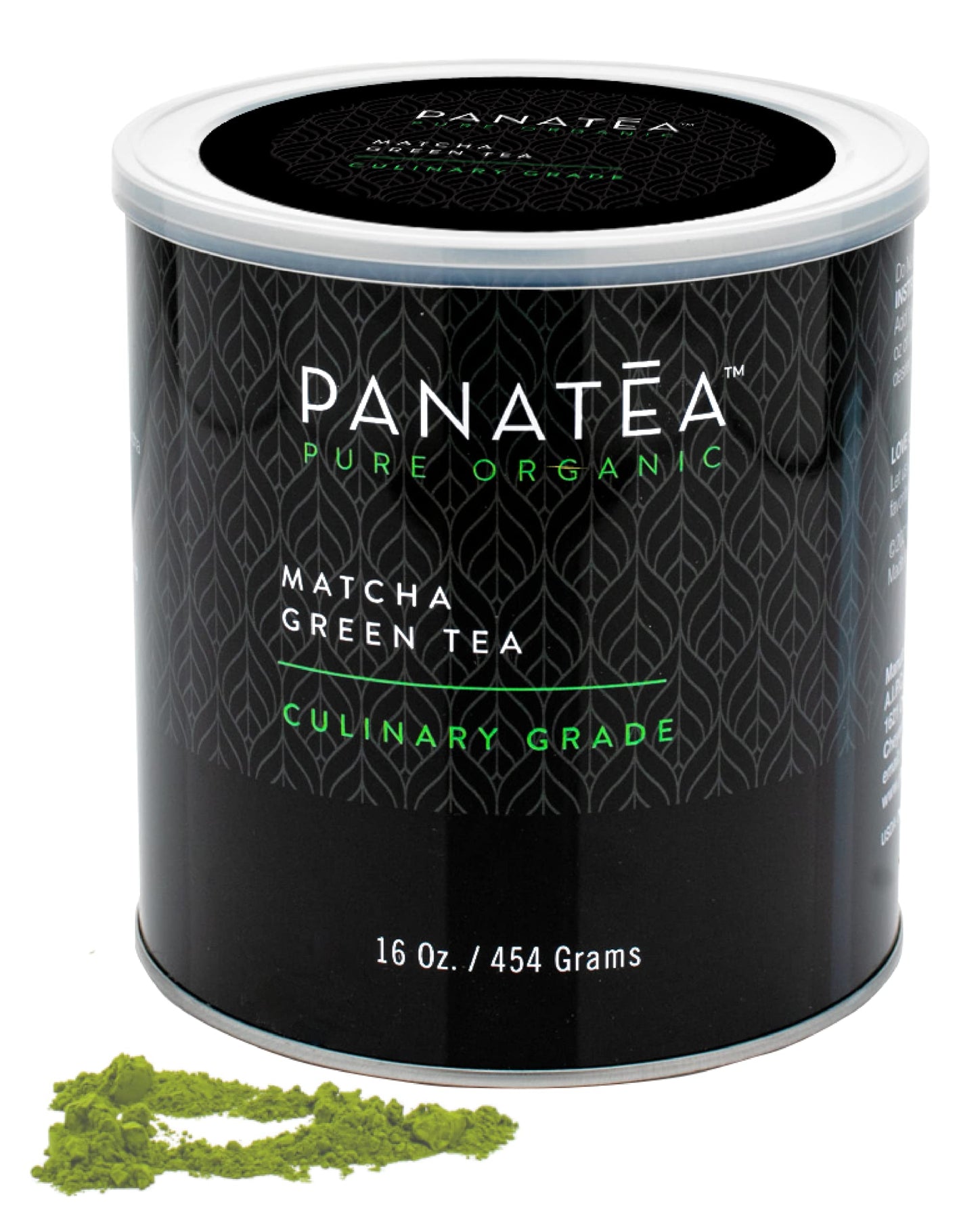 Panatea Certified Organic Matcha Green Tea Powder | 1 Lb 100% Pure Premium Culinary Grade Matcha | Lattes, Smoothies, Baking |16