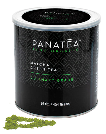 Panatea Certified Organic Matcha Green Tea Powder | 1 Lb 100% Pure Premium Culinary Grade Matcha | Lattes, Smoothies, Baking |16