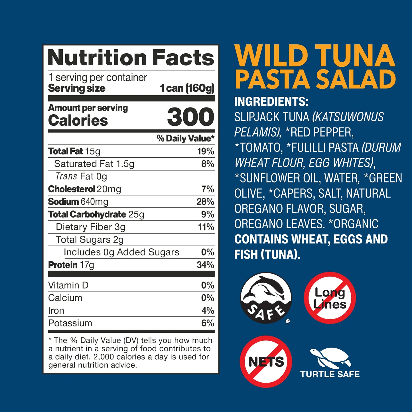 Wild Planet Ready-To-Eat Wild Tuna Pasta Salad With Organic Red Peppers, Tomatoes & Green Olives, Tuna Salad, 5.6oz, Pack Of 4