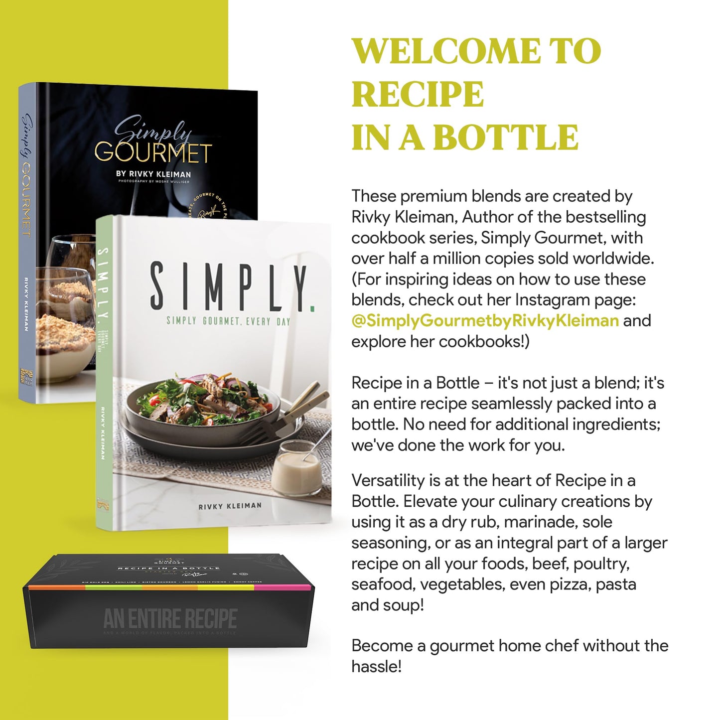 Recipe In A Bottle Lemon Garlic Seasoning - All Purpose Spice Blend - 6.4 oz