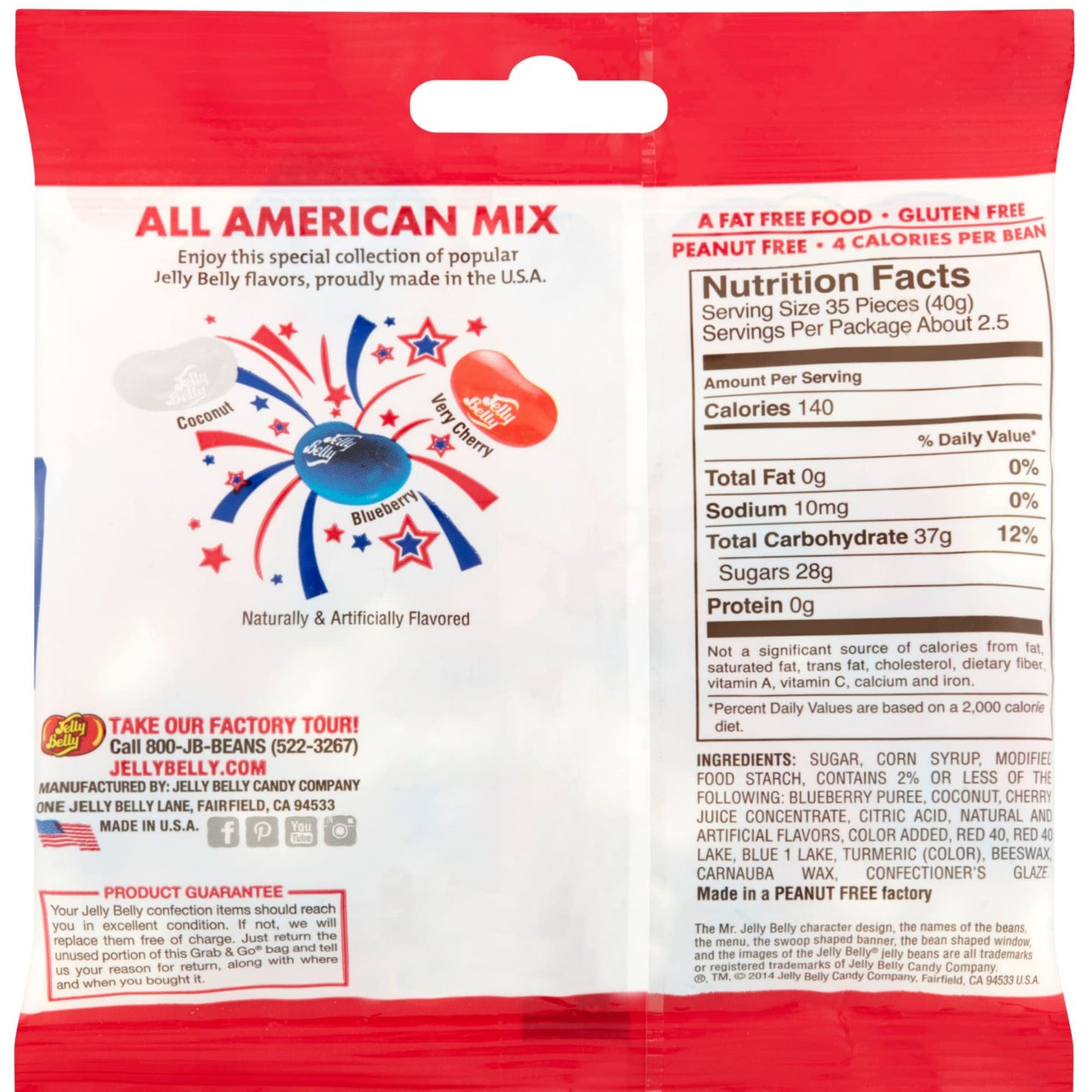 Needzo Jelly Beans, Red White Blue Fruit Flavored Candy, Pack of 3, 3.5 Ounce, Perfect for 4th of July and Birthday Parties