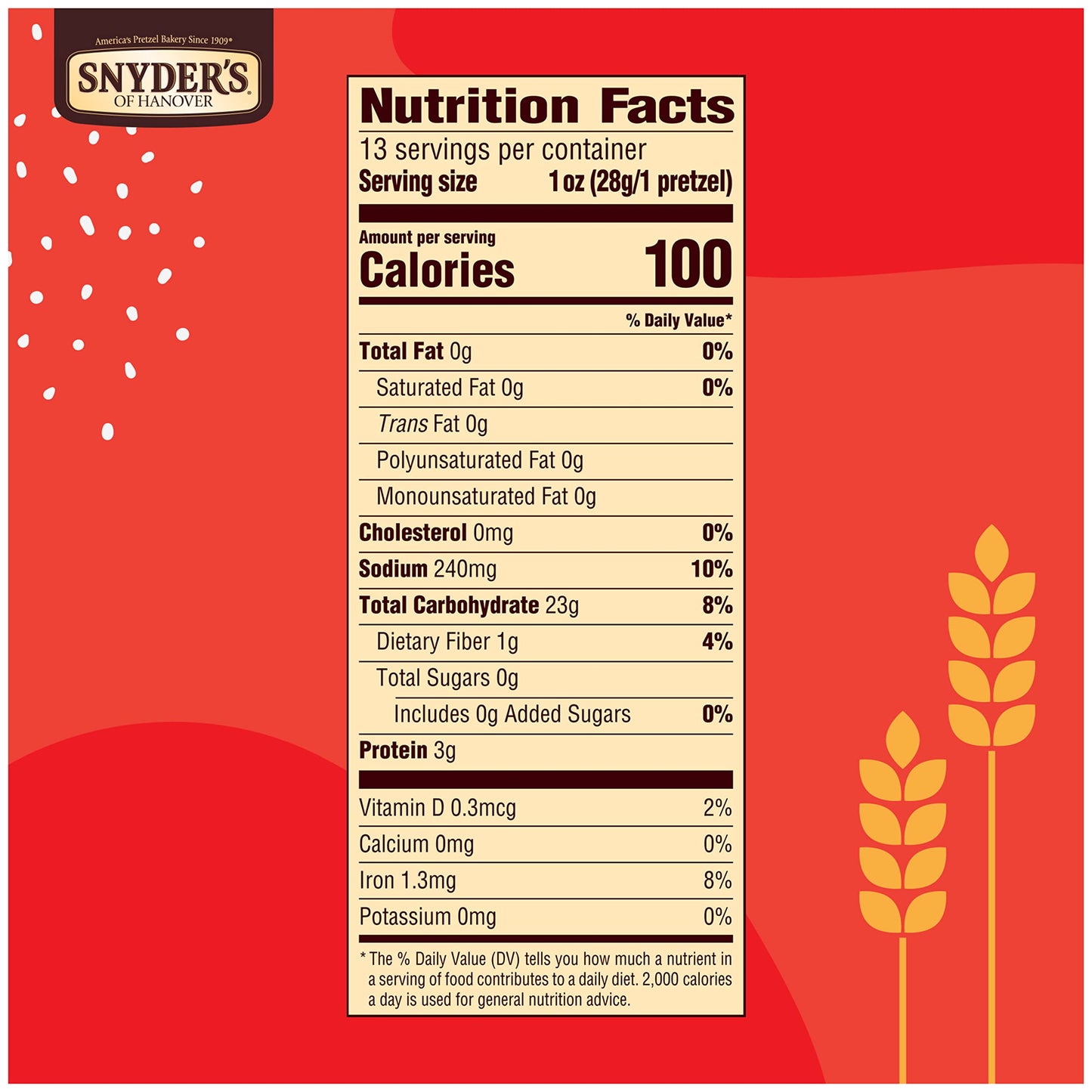 Snyder'S Of Hanover Pretzels, Sourdough Hard Pretzels, 13.5 Oz Box (Pack Of 12)