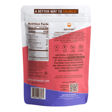 Catalina Crunch Fruity Cereal | Low Carb, Sugar Free, Gluten Free | Vegan, Plant Based Protein | Breakfast Protein Cereals | Keto Friendly Food
