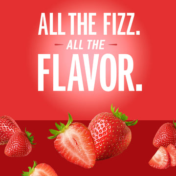 IZZE Sparkling Juice Beverage, Strawberry, No Sugar Added, 8.4 FL OZ, Pack of 24 Cans, Refreshing Red Flavor