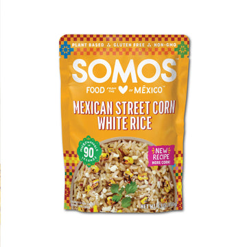 SOMOS Mexican Street Corn White Rice - Gluten Free, Vegan, 8.8 oz (Pack of 6)