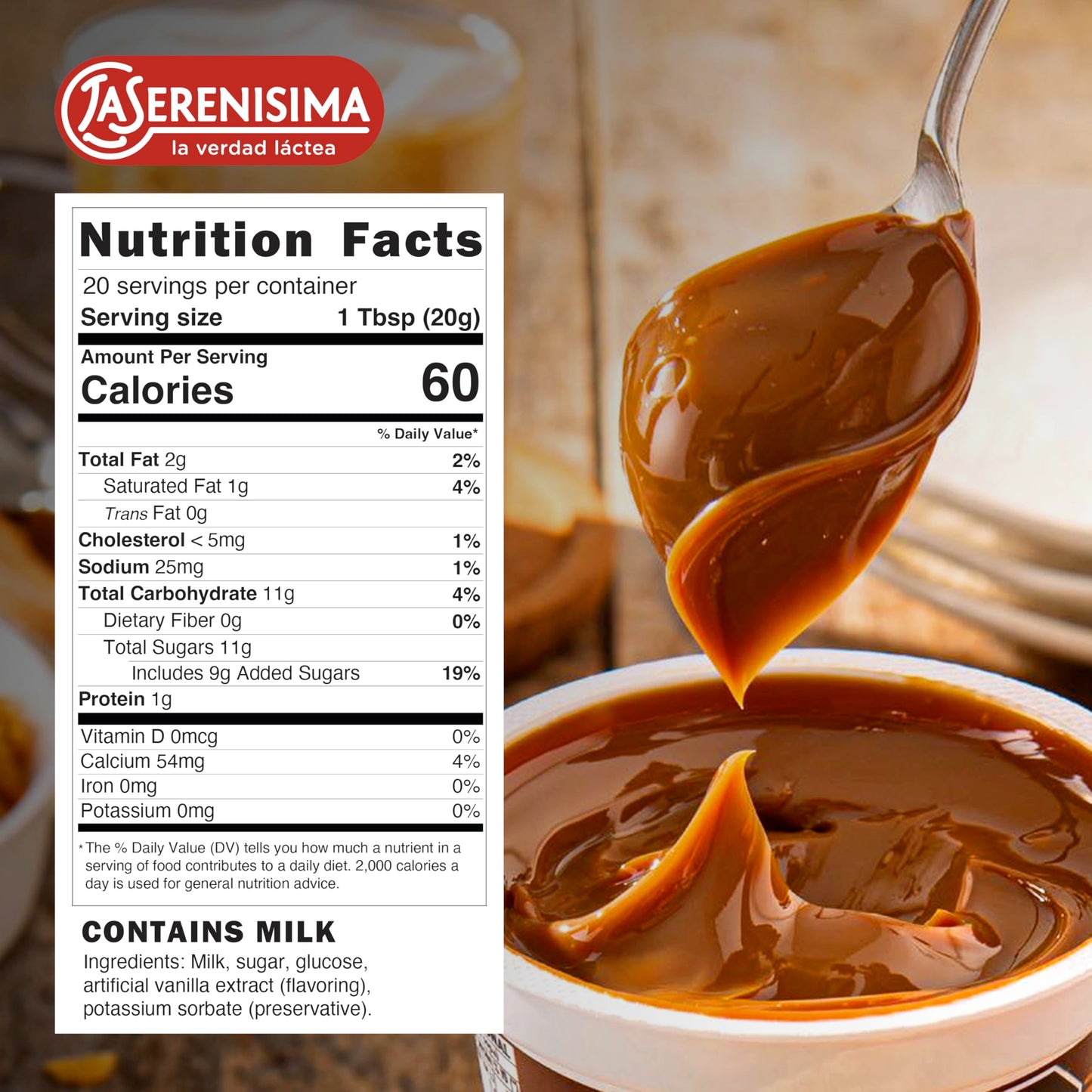 '4'' La Serenisima ''Dulce De Leche ,'' Milk Caramel'', 400 G-14.10 Oz From Argentima