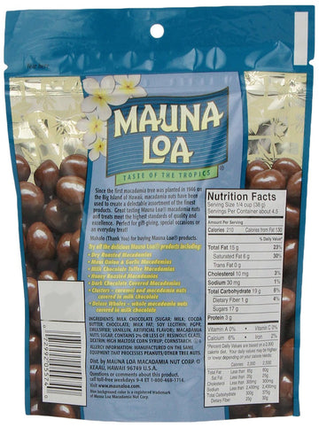 Mauna Loa Macadamias, Milk Chocolate, 6-Ounce Bags (Pack of 4)