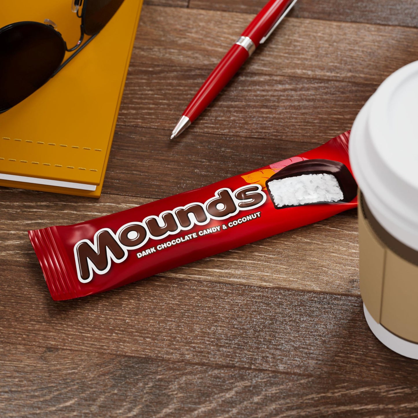 MOUNDS Dark Chocolate and Coconut Candy Bars, 1.75 oz (36 Count)