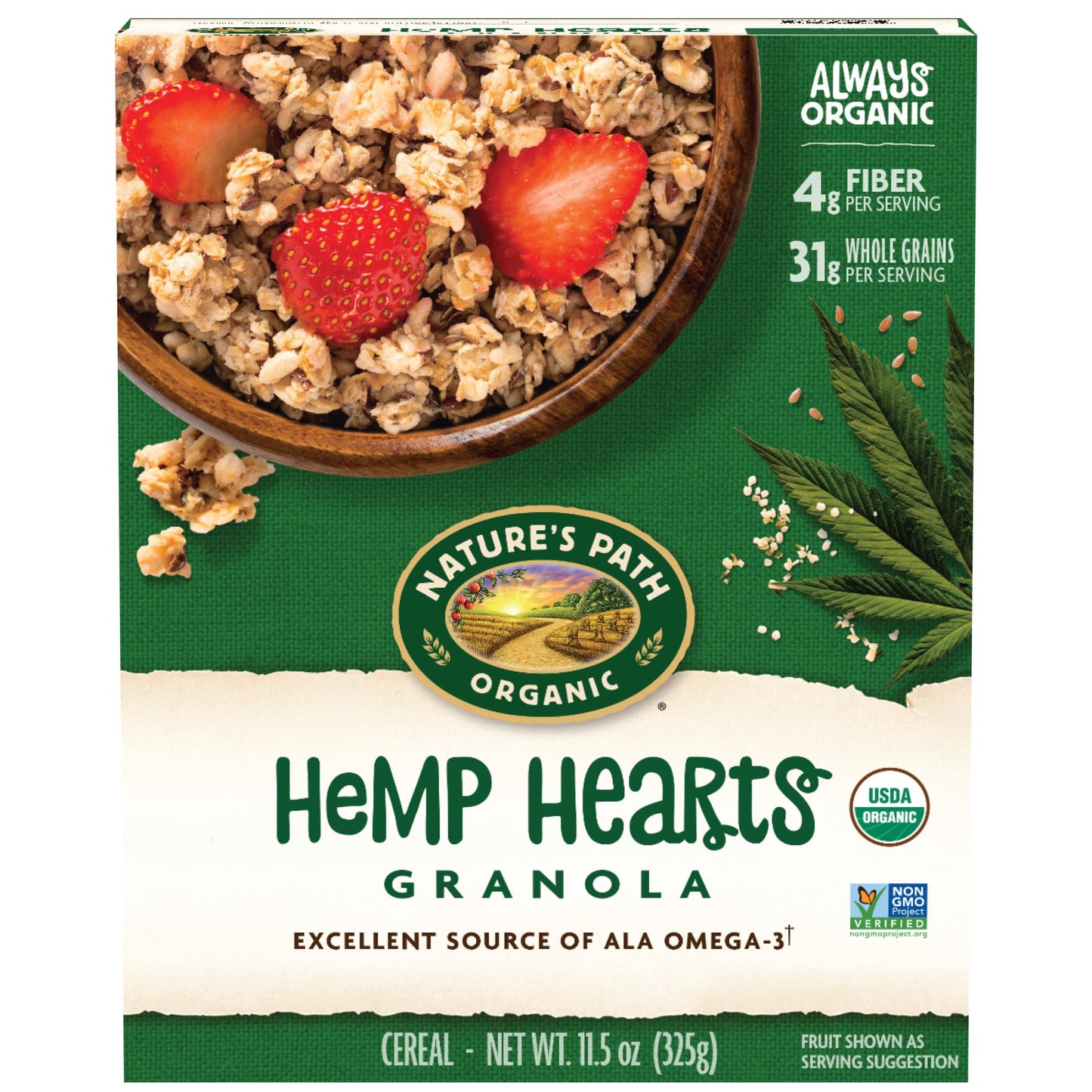 Nature s Path Organic Hemp Hearts Granola, 11.5 oz (Pack of 12), Non-GMO