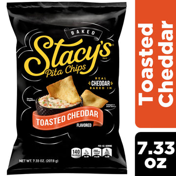 Stacys Pita Chips, Toasted Cheddar, 7.33 Ounce