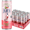 JUNI Sparkling Adaptogen Drink - Ashwagandha, Lion’s Mane, Reishi - Cherry Lime, 12 Fl Oz (Pack of 12), Zero Sugar, Decaffeinated