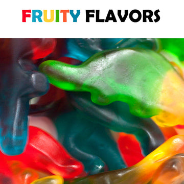Dinosaur Guts Mixed Fruity Flavored Dinosaur Shapes Fun Unique Halloween Candy Gag Gift For Birthday Girls, Boys, Kids & Teens (