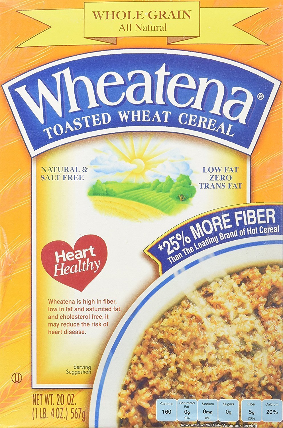 Wheatena Toasted Wheat Cereal, 20Oz Boxes 2 Pack