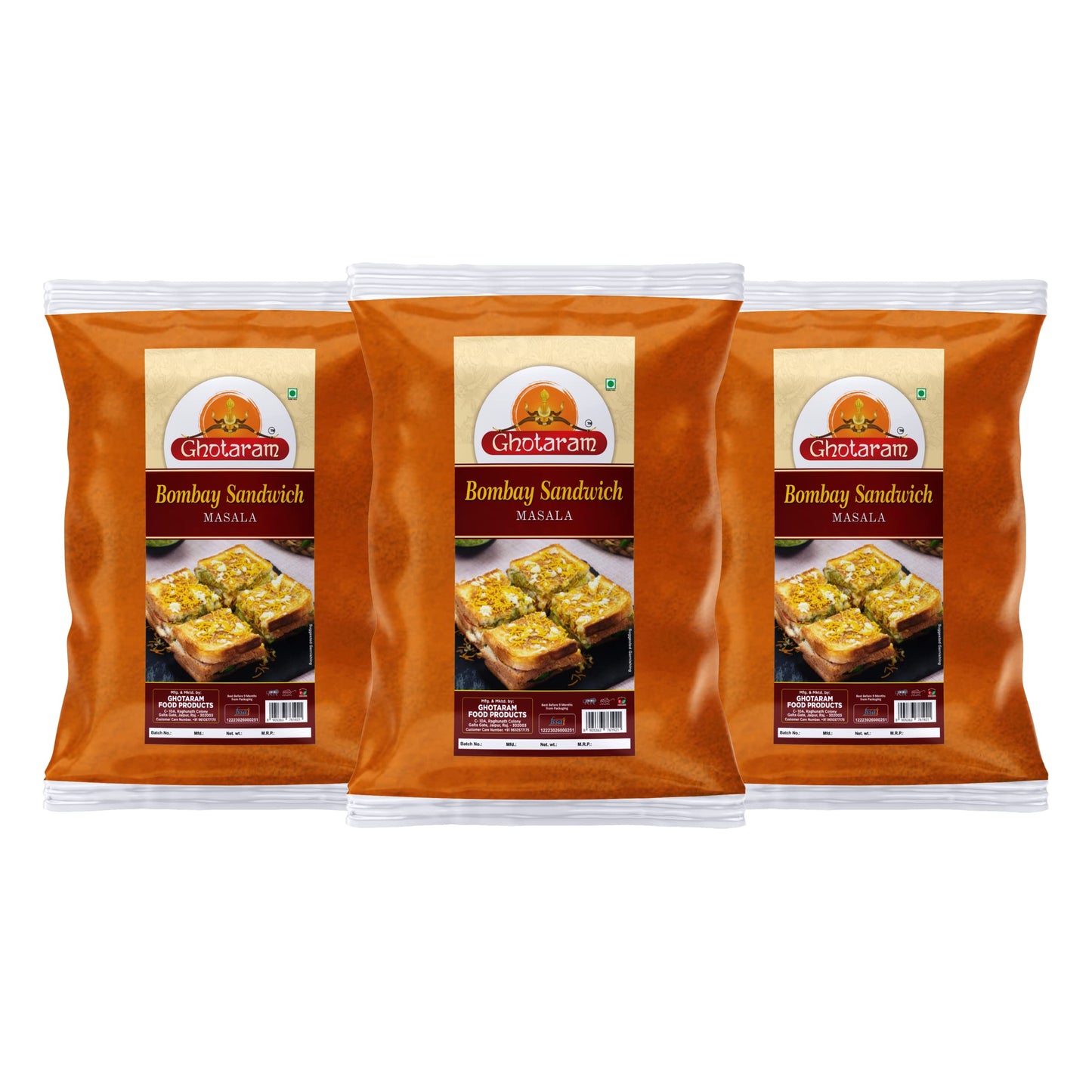 Ghotaram Bombay Sandwich Masala, Handcrafted Sandwich Masala, Spice Up Your Sandwich with Delicious Masala, Delicious Crunchy st