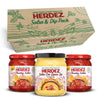 HERDEZ Salsa Dipping Variety 3 Pack - (2) Chunky Medium, (1) Salsa Con Queso Medium - Authentic Mexican Flavor Dips for Chips