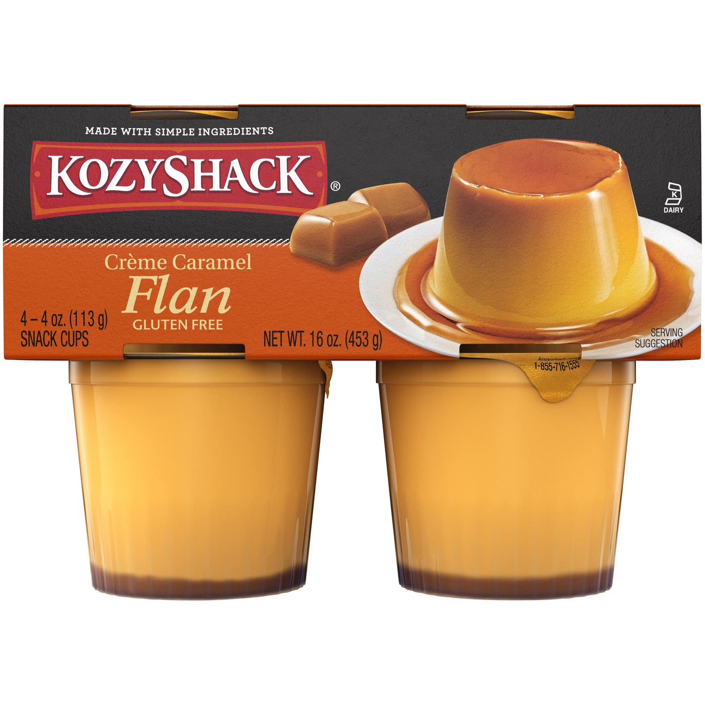 Kozy Shack Crme Caramel Flan 4-pack, 16 oz