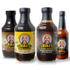 Chakas MMM Sauce Sampler Pack - 4 Sauces: Original Marinade, Zesty Marinade, BBQ, Mystery Hot Sauce - Pack of 4