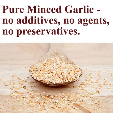 The Spice Way Minced Garlic - 8 Oz - Us Grown Whole Bulk Dehydrated Dried Garlic Flakes, More Coarse Than Dry Powder