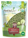 Food to Live - Organic Whole Dried Green Peas, 2.5 Pounds Non-GMO, Green Vatana, Sproutable, Vegan, Kosher, Bulk. Pre-Soak Neede