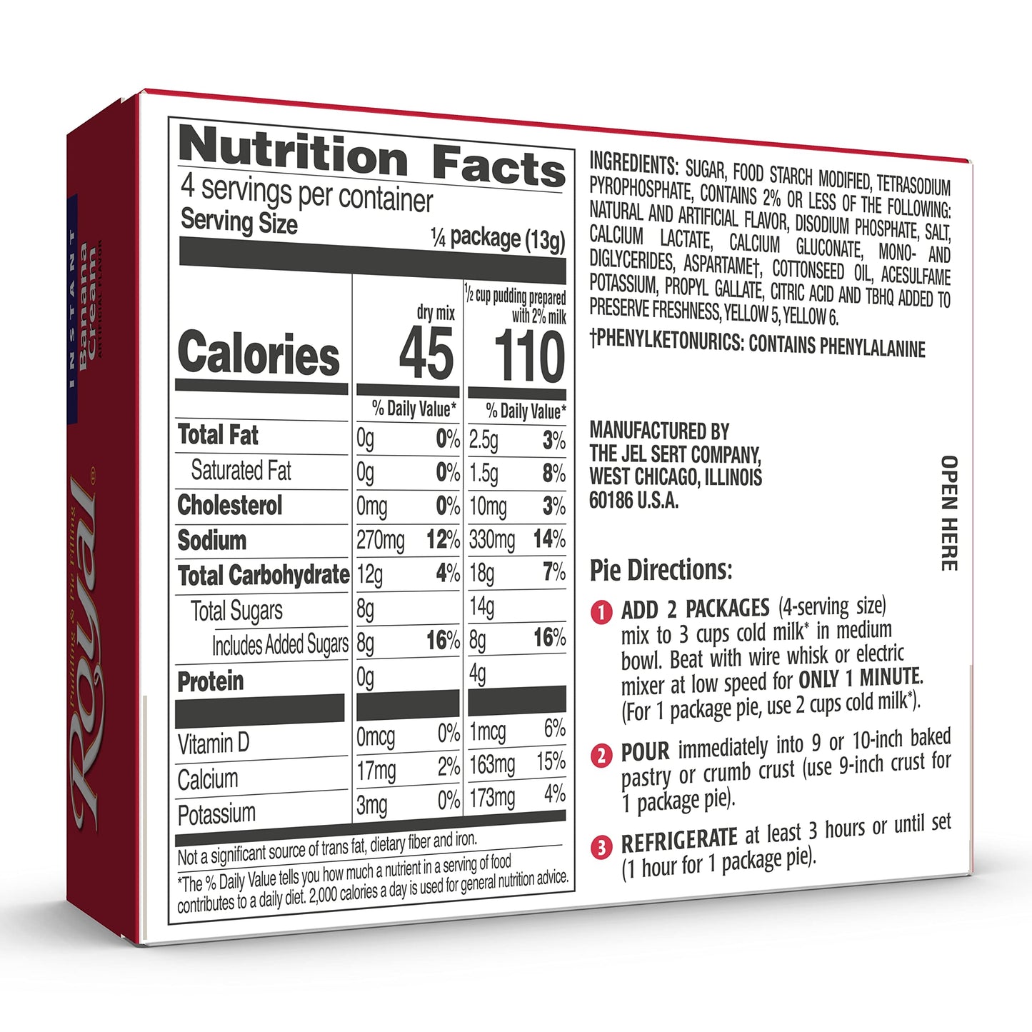 Royal Instant Pudding Dessert Mix, Banana Cream, Fat Free (12 - 1.85 Ounce Boxes) (Pack Of 12)