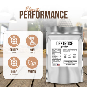 Fit Lane Nutrition Bulk Dextrose Powder - Unflavored Food Grade Sugar - 5 lbs - Ideal for Brewing and Baking