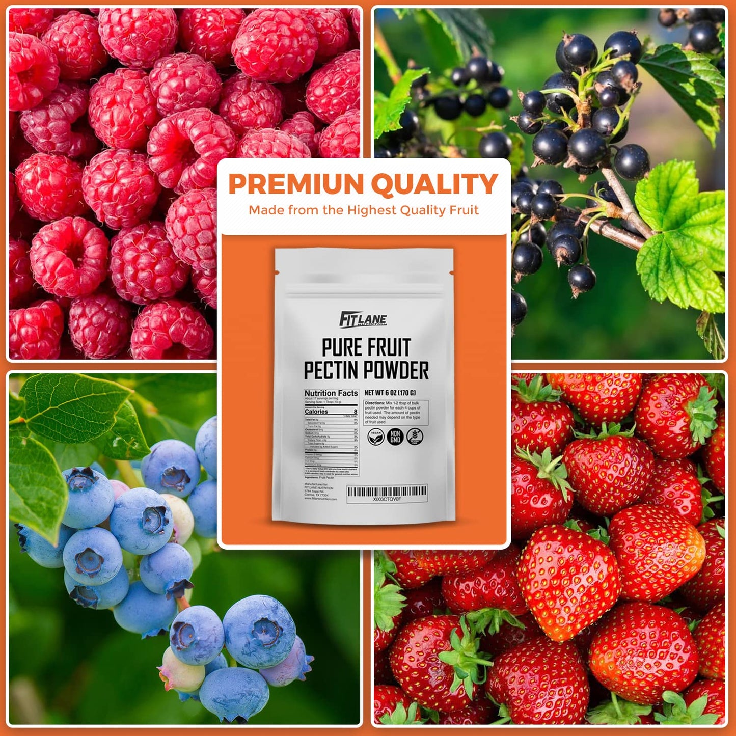 No Sugar Pectin For Canning Jam 6 Oz - Pure Universal Citrus Pectin Powder With No Additives - Make Homeade Jellies Without Adde