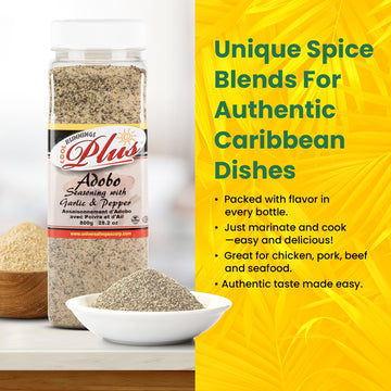 Cool Runnings Adobo Seasoning Spice Blend with Pepper & Garlic, 800g (28.2 Ounce) for Meats, Vegetables, Fish & Stews