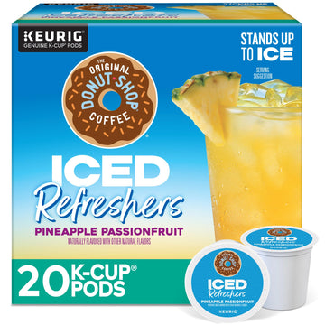 The Original Donut Shop Iced Refreshers, Pineapple Passionfruit Flavor, Keurig Single Serve K-Cup Pods, 20 Count