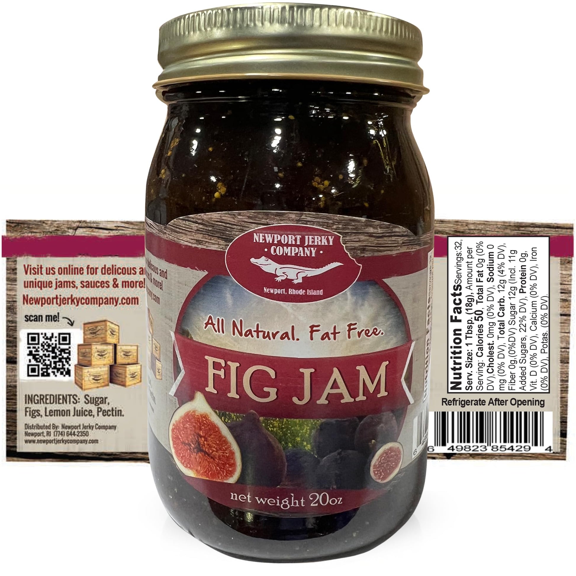 Newport Jerky Company Fig Jam ( All Natural, Fat Free, Gluten Free)
