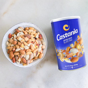 Castania BBQ Lebanese Mixed Nuts, Super Extra Mix with Pistachios, Almonds, Cashews, Hazelnuts, 16oz