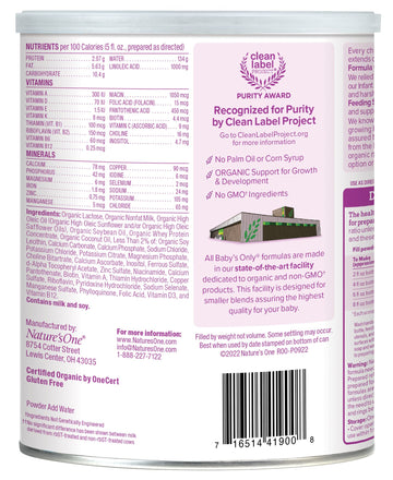 Baby'S Only Organic Dairy Toddler Formula, | Non-Gmo | Usda Organic | Clean Label Project Verified | Brain & Eye Health | Baby F