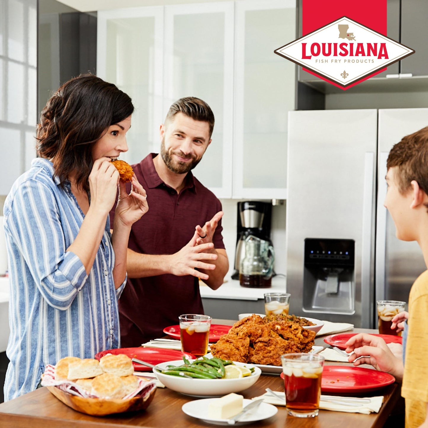 Louisiana Seasoned Chicken Fry Batter Pack Of 4 Crispy Southern Coating Mix For Fried Chicken Delicious And Convenient