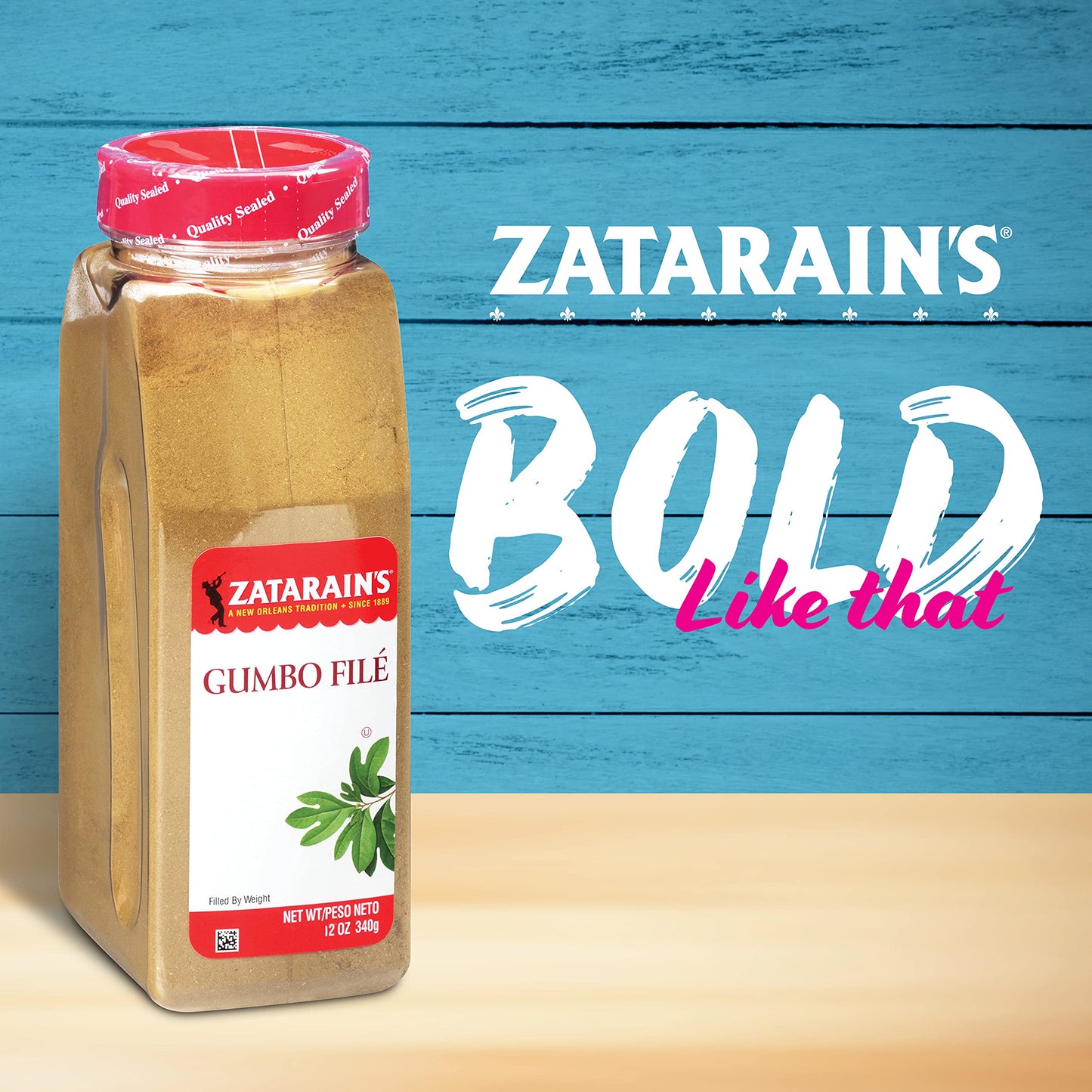 Zatarains Gumbo Fil Seasoning, Made with Sassafras Leaves, 12 oz Container