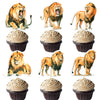 Gyufise 36Pcs Lion Animal Cupcake Toppers & Picks - Lion Birthday Decorations for Baby Shower & Animal Theme Party Cake Decor Su