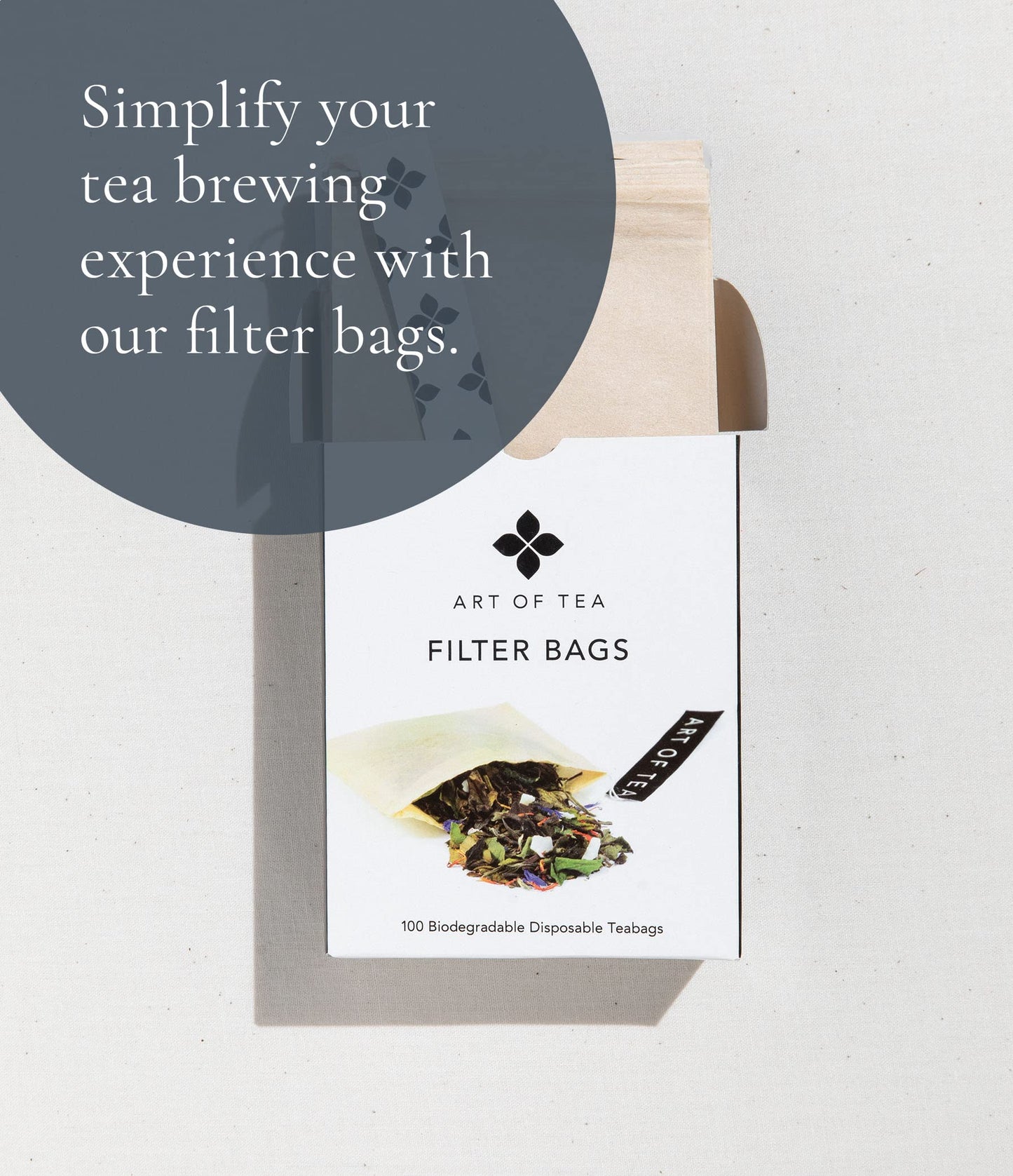Art of Tea | Organic Earl Grey Black Tea | Earl Grey Tea Bag | 50 Eco Friendly Pyramid Black Tea Bag Sachets