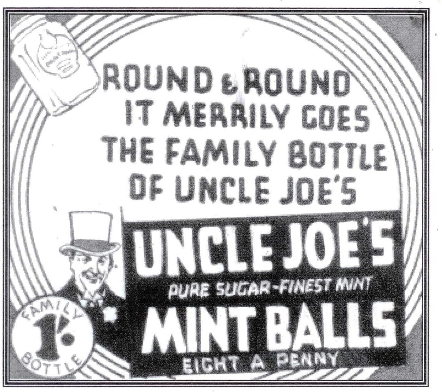 Uncle Joes Mint Balls | Traditional Peppermint Flavor | Natural, Gluten-Free & Vegan | Hand Cooked on Open Fires | Individually
